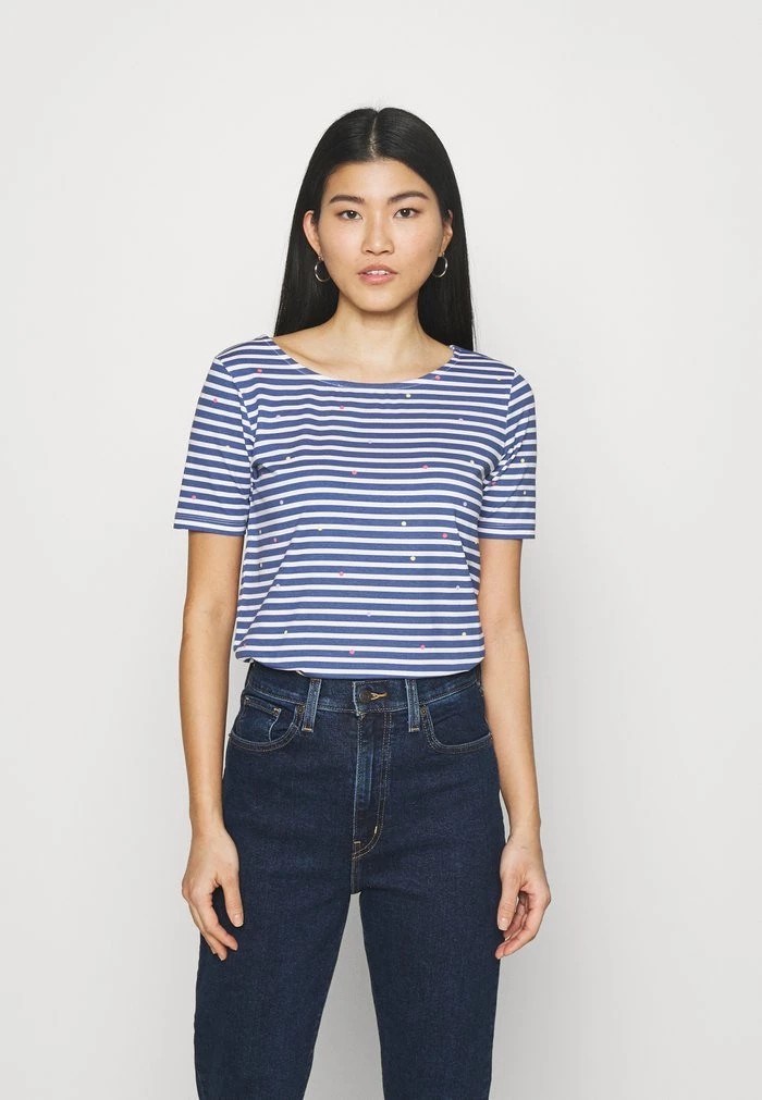 T-Shirt ANNA FIELD Anna Field Print T-shirt Bleu Femme | NZQ-6643525